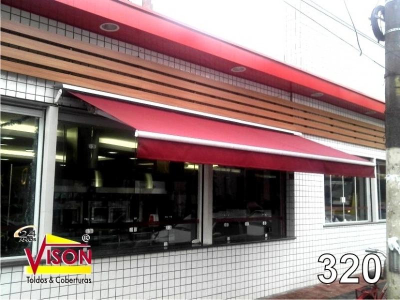 Toldo de lona para loja